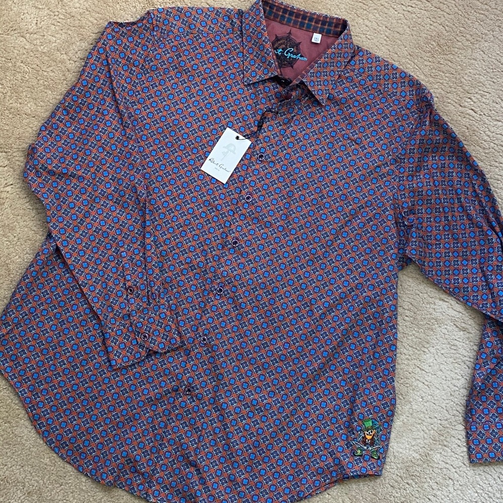 Men’s Robert Graham NWT button down shirt 1XL